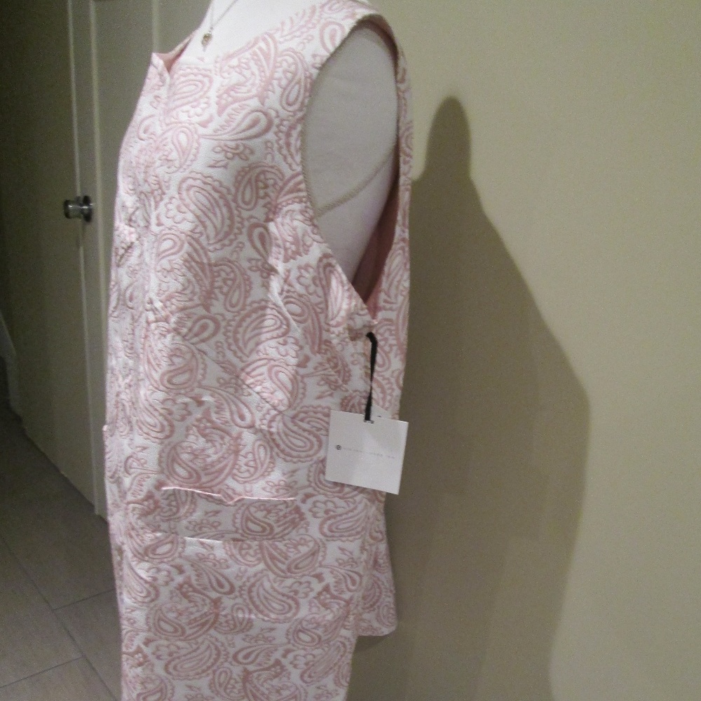 Victoria Beckham Blush Pink Paisley Mini Sheath Dress - Picture 6 of 8